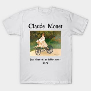 Jean Monet on his hobby horse by Claude Monet T-Shirt